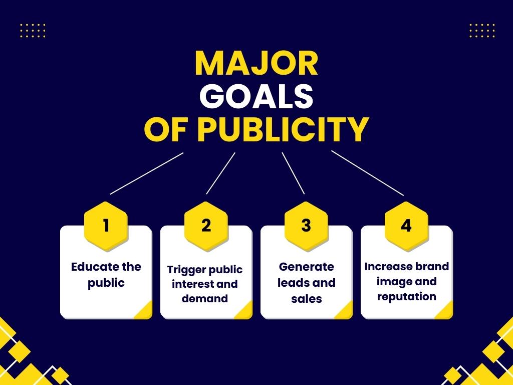 major goals of publicity 